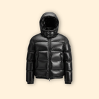 Sleek Hooded Puffer Jacket – Winter Fashion, Outdoor Activities