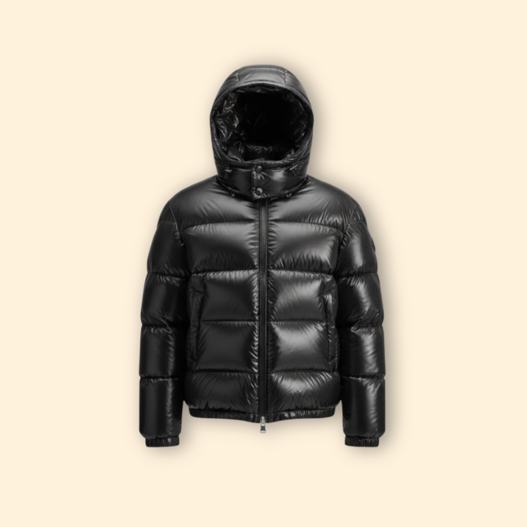Sleek Hooded Puffer Jacket – Winter Fashion, Outdoor Activities