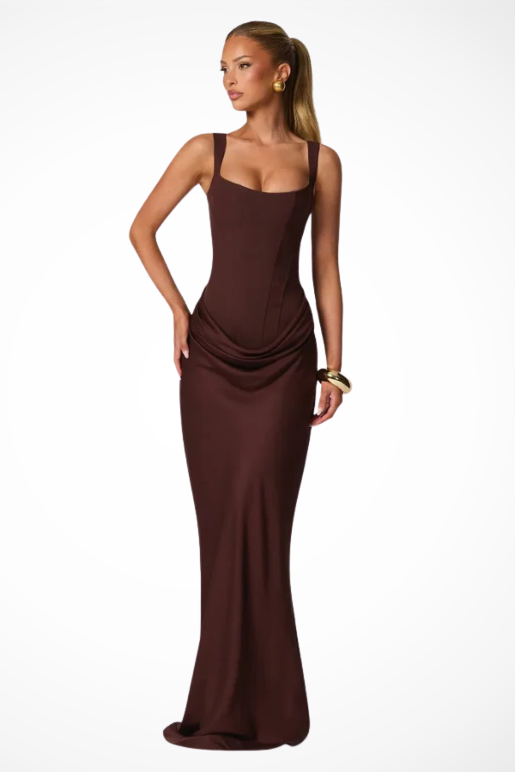 Sleeveless Bodycon Maxi Dress for Women | Evening Wedding Guest Attire