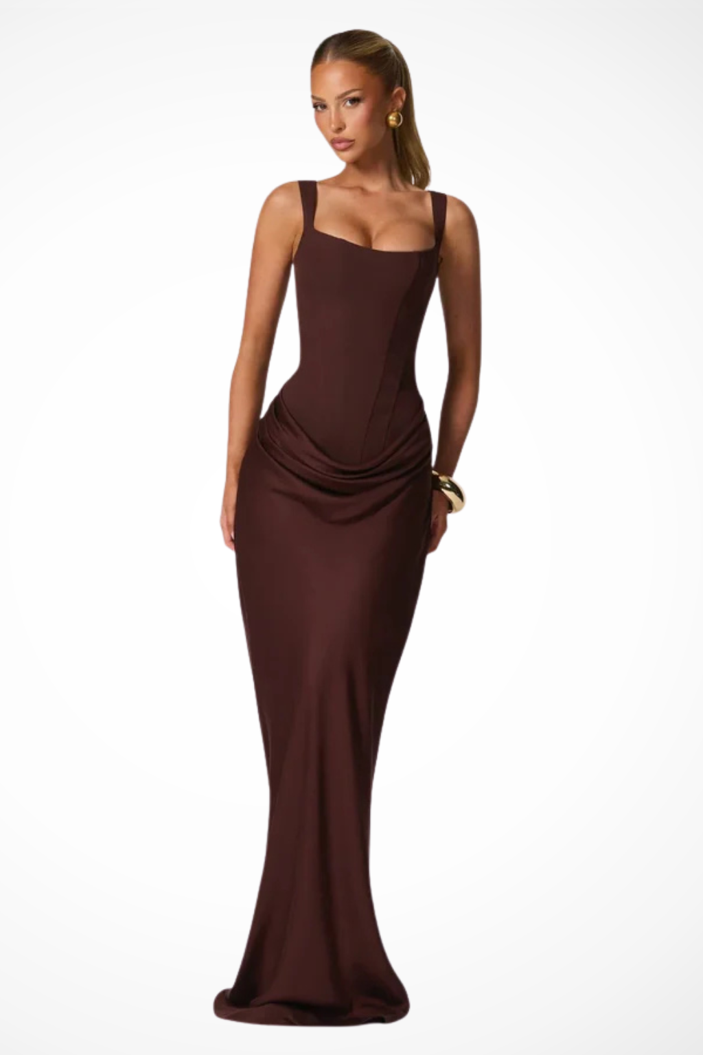 Sleeveless Bodycon Maxi Dress for Women | Evening Wedding Guest Attire