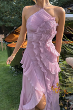 Sleeveless Halter Backless Ruffled Maxi Dress for Summer Wedding Guests