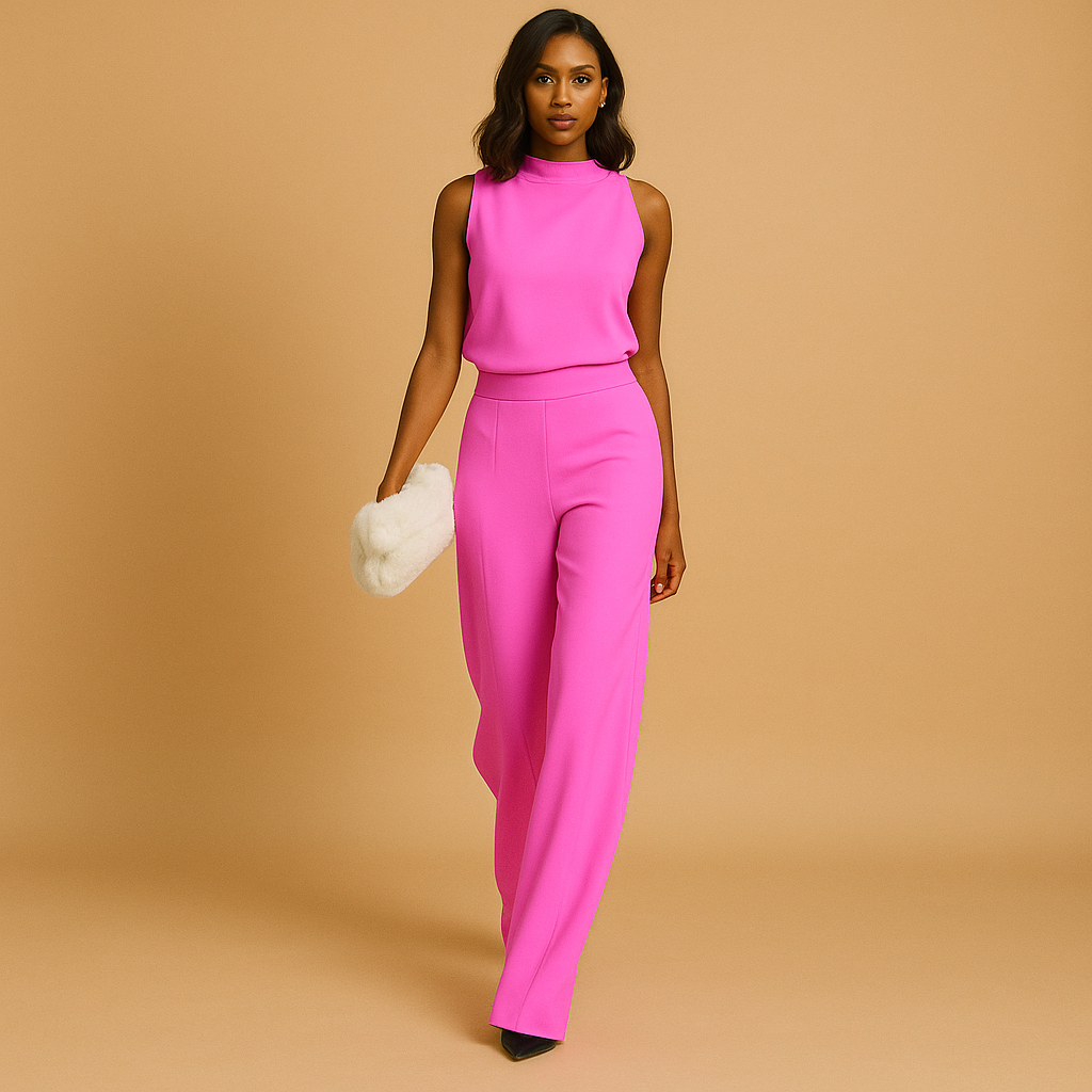 Sleeveless Halter Jumpsuit for Women | Lightweight Fabric | Casual & Formal Wear