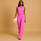 Sleeveless Halter Jumpsuit for Women | Lightweight Fabric | Casual & Formal Wear