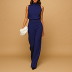Sleeveless Halter Jumpsuit for Women | Lightweight Fabric | Casual & Formal Wear