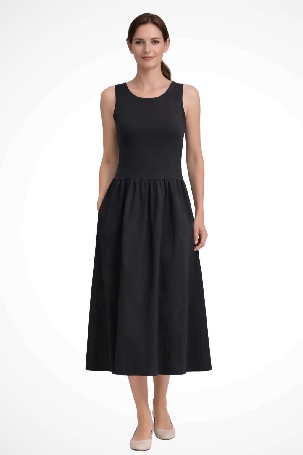 Sleeveless Maxi Summer Dress | in Lightweight Fabric | for Summer Outings and Parties