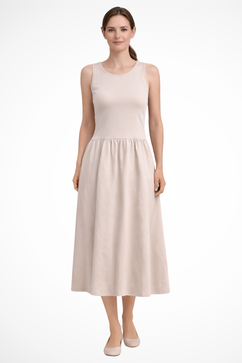 Sleeveless Maxi Summer Dress | in Lightweight Fabric | for Summer Outings and Parties
