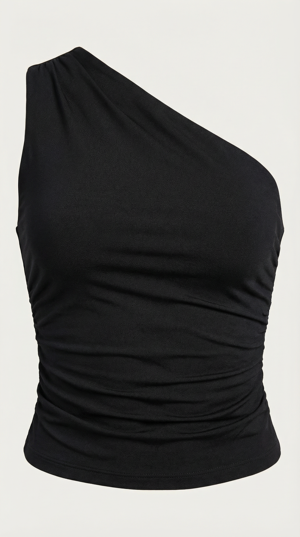 Sleeveless One-Shoulder Top in Soft Fabric - Casual Chic Blouse for Women - Perfect for Day or Night Out