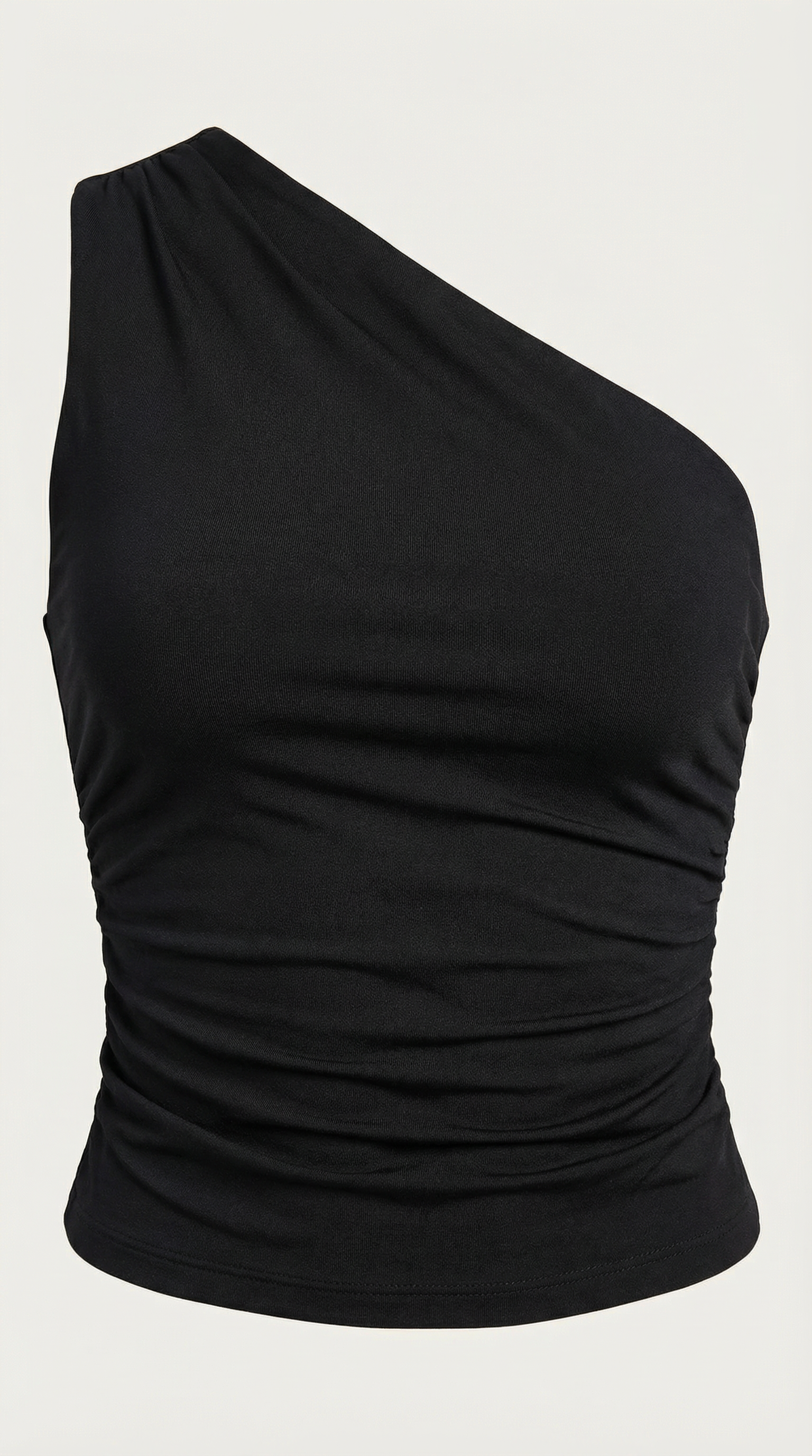 Sleeveless One-Shoulder Top in Soft Fabric - Casual Chic Blouse for Women - Perfect for Day or Night Out