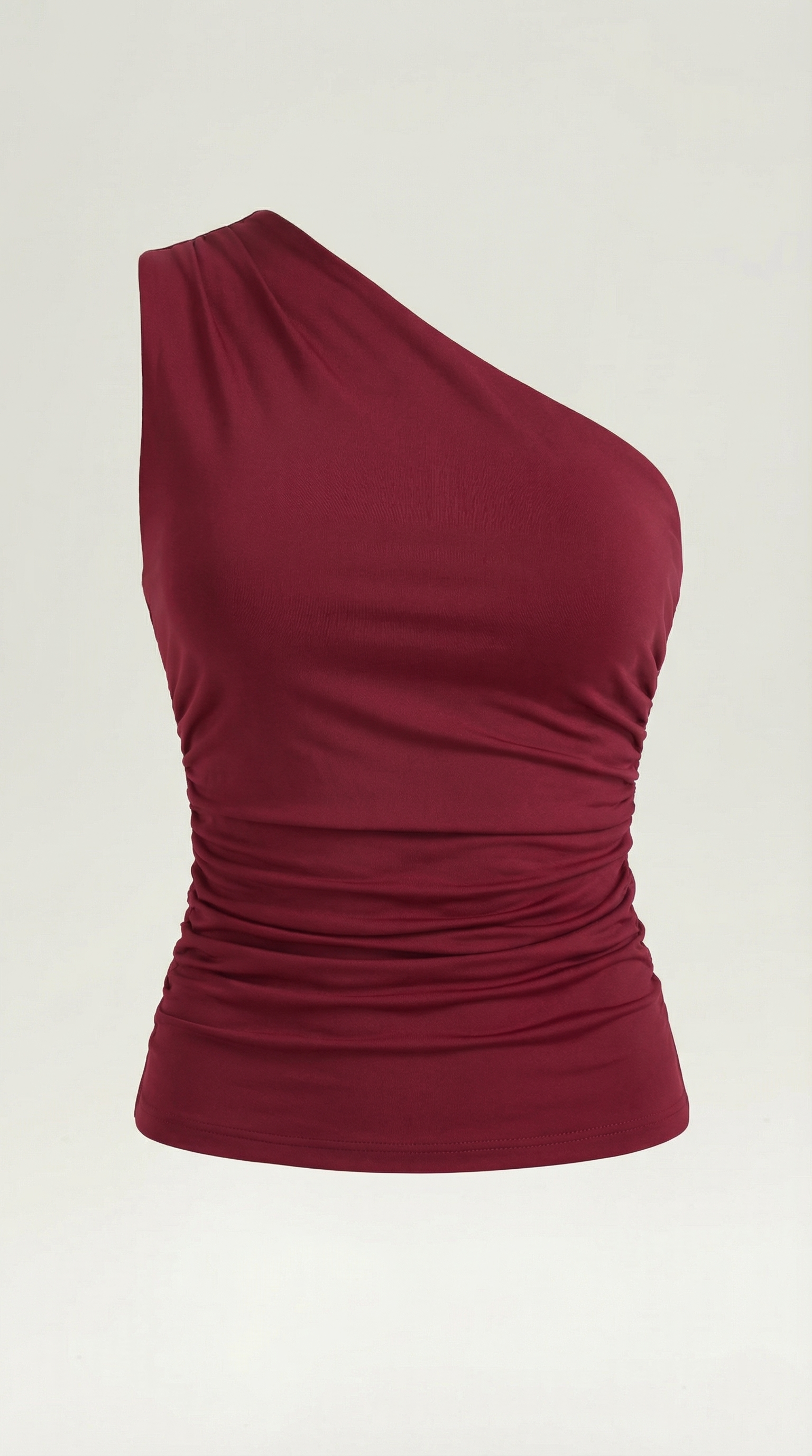 Sleeveless One-Shoulder Top in Soft Fabric - Casual Chic Blouse for Women - Perfect for Day or Night Out