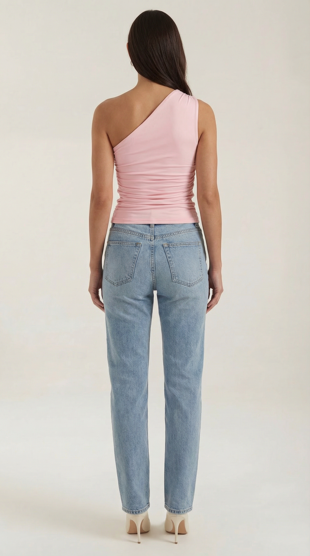 Sleeveless One-Shoulder Top in Soft Fabric - Casual Chic Blouse for Women - Perfect for Day or Night Out