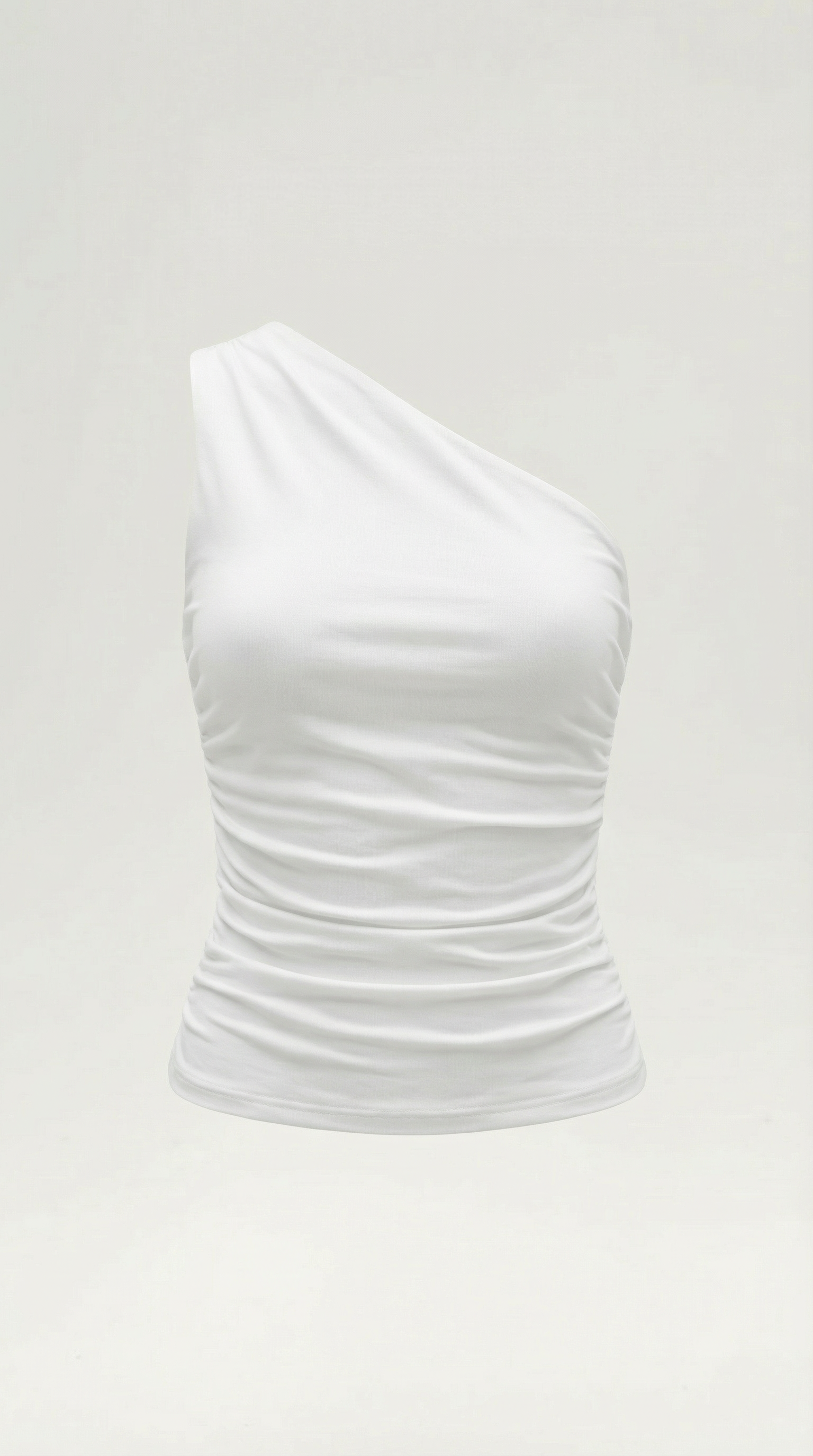 Sleeveless One-Shoulder Top in Soft Fabric - Casual Chic Blouse for Women - Perfect for Day or Night Out
