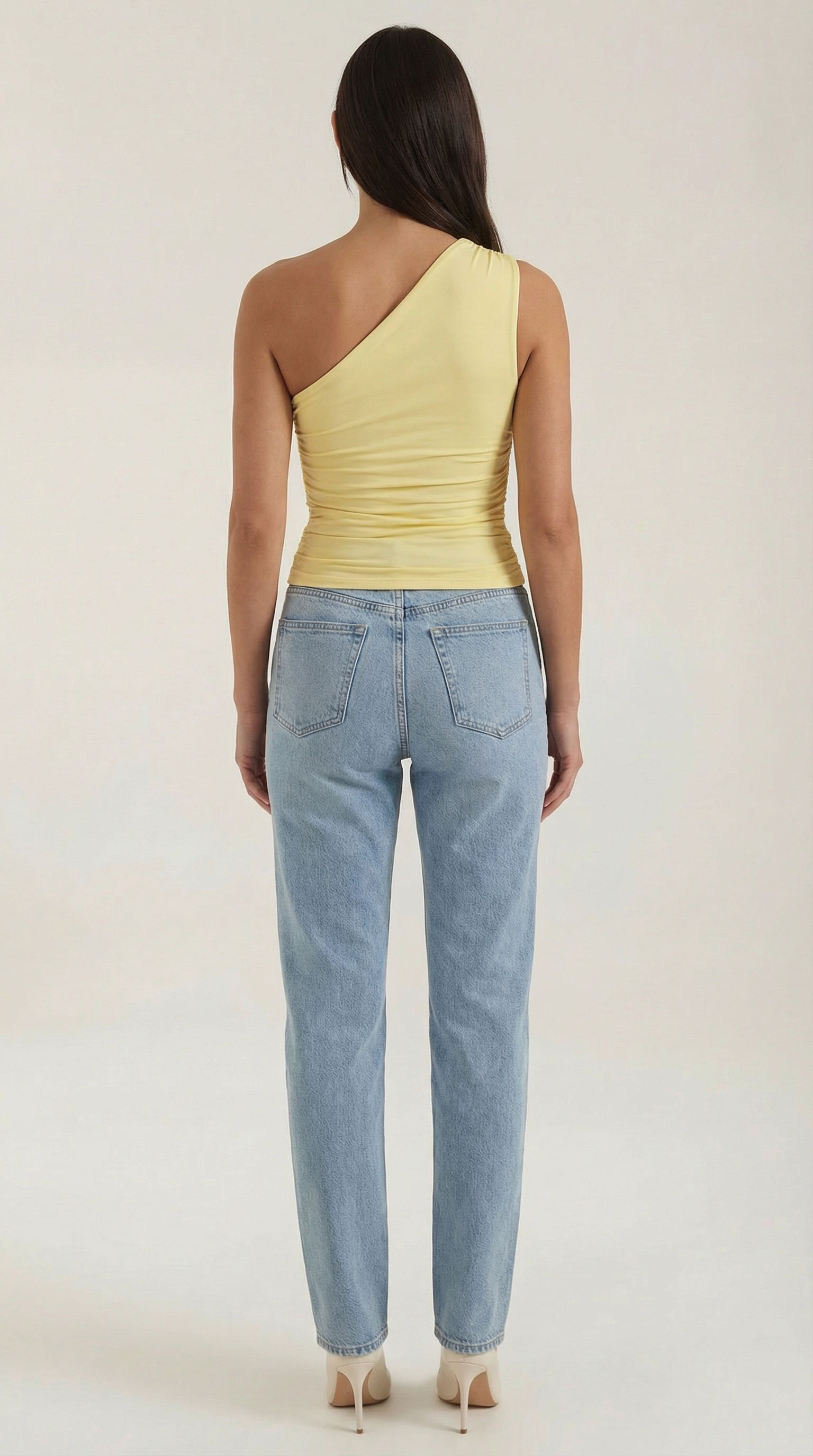 Sleeveless One-Shoulder Top in Soft Fabric - Casual Chic Blouse for Women - Perfect for Day or Night Out