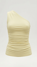 Sleeveless One-Shoulder Top in Soft Fabric - Casual Chic Blouse for Women - Perfect for Day or Night Out