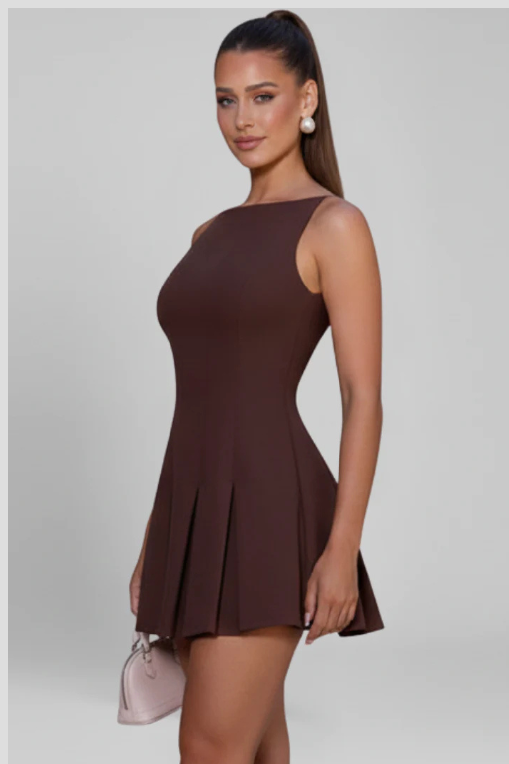 Sleeveless Pleated Mini Dress for Women | Wedding Guest Attire