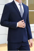 Slim Fit Men's Formal Business Suit - Classic Design for Professional Attire