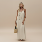 Lightweight Cotton Spaghetti Strap Dress - Casual Loose Fit Summer Wear