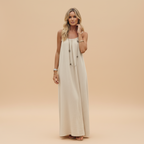 Lightweight Cotton Spaghetti Strap Dress - Casual Loose Fit Summer Wear