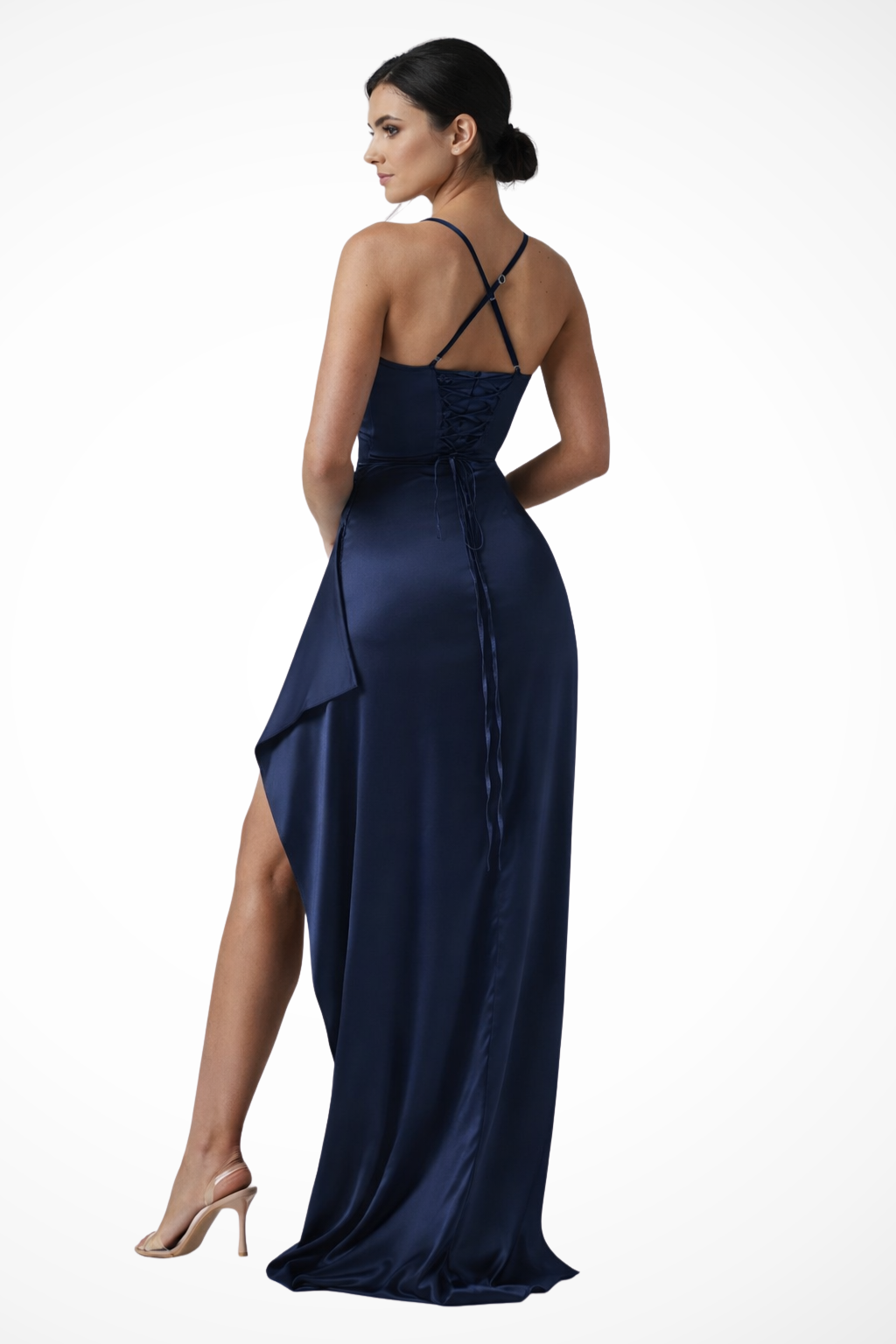 Spaghetti Strap Maxi Dress with Side Slit for Women - Wedding Guest Attire