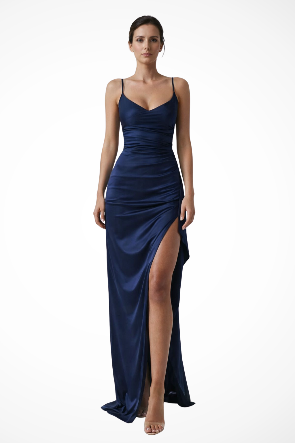 Spaghetti Strap Maxi Dress with Side Slit for Women - Wedding Guest Attire