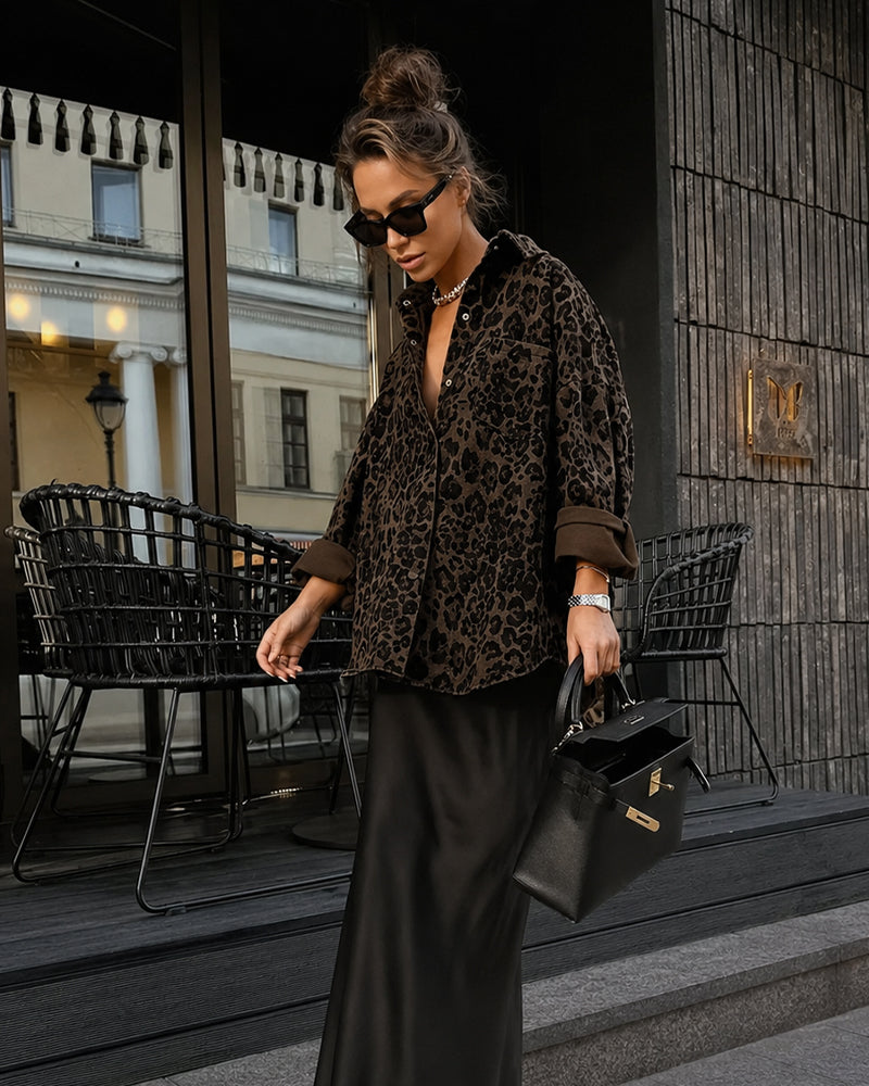 Leopard Print Shacket – Casual Wear, Layering Outfit
