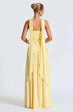 Strapless Maxi Dress in Lightweight Fabric for Summer Events and Casual Outings