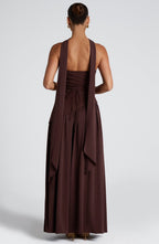 Strapless Maxi Dress in Lightweight Fabric for Summer Events and Casual Outings
