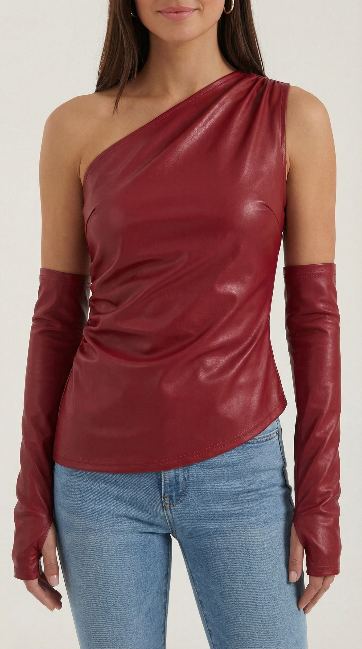 Strapless Women's Top - Lightweight Cotton Blend - Casual Summer Wear - Versatile Solid Color Design