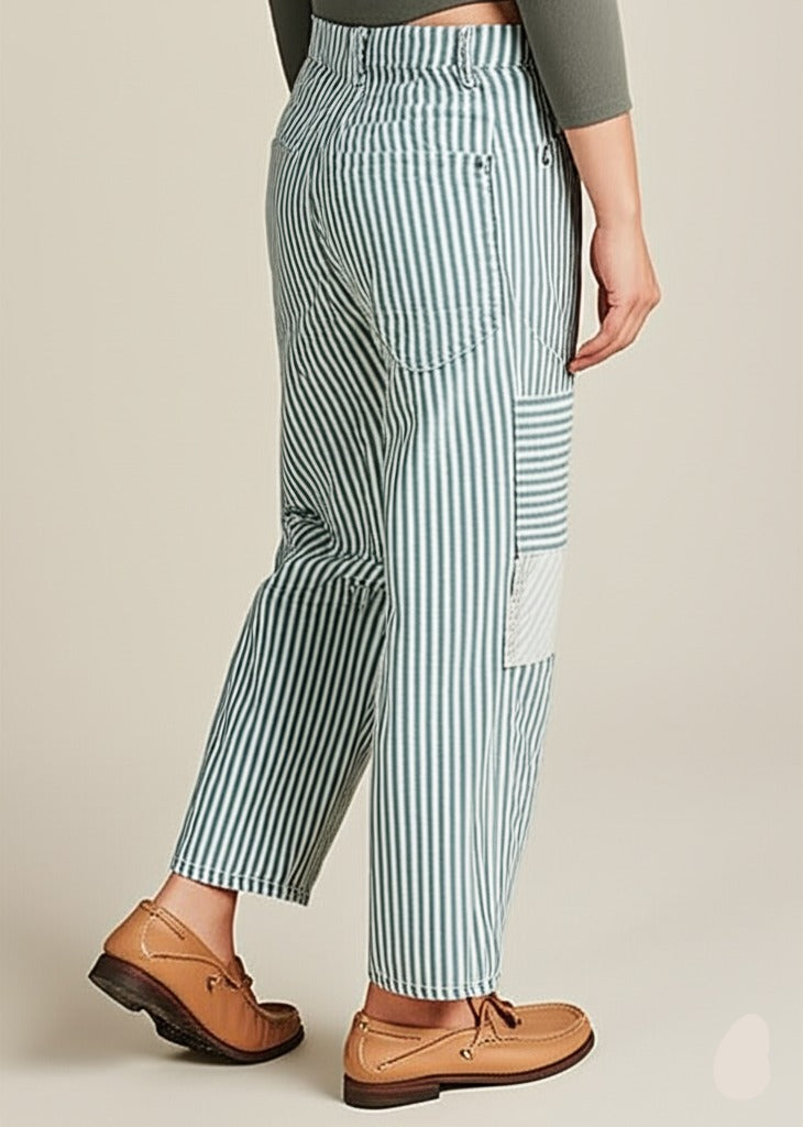 Stripe Patterned Cove Pants for Women - Comfortable Casual Trousers