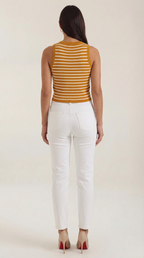 Striped Cotton Tank Top for Women - Casual Sleeveless Summer Wear - Lightweight and Breathable Design