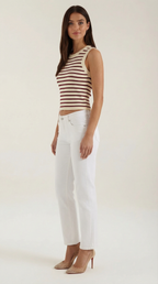 Striped Cotton Tank Top for Women - Casual Sleeveless Summer Wear - Lightweight and Breathable Design