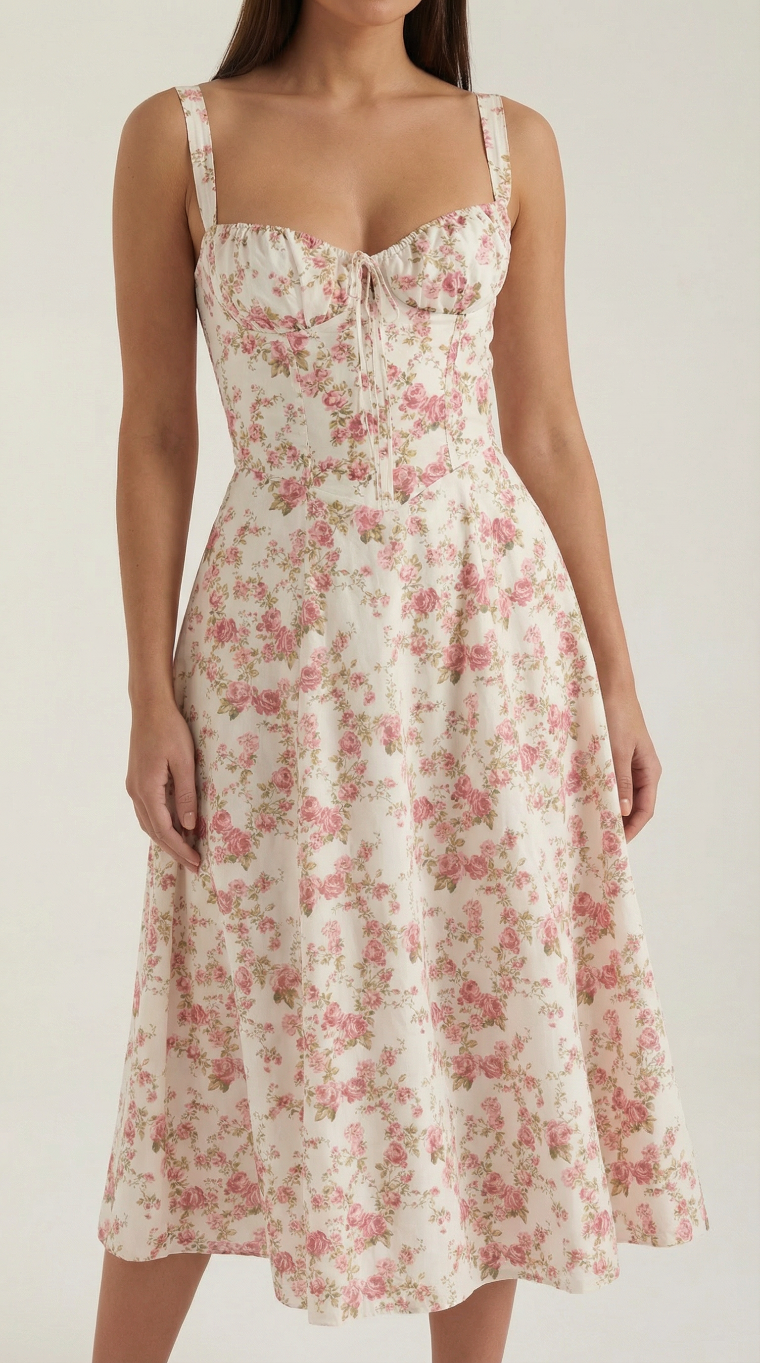Summer Midi Dress for Women - Lightweight Cotton, Casual Style, Perfect for Outdoor Events and Everyday Wear