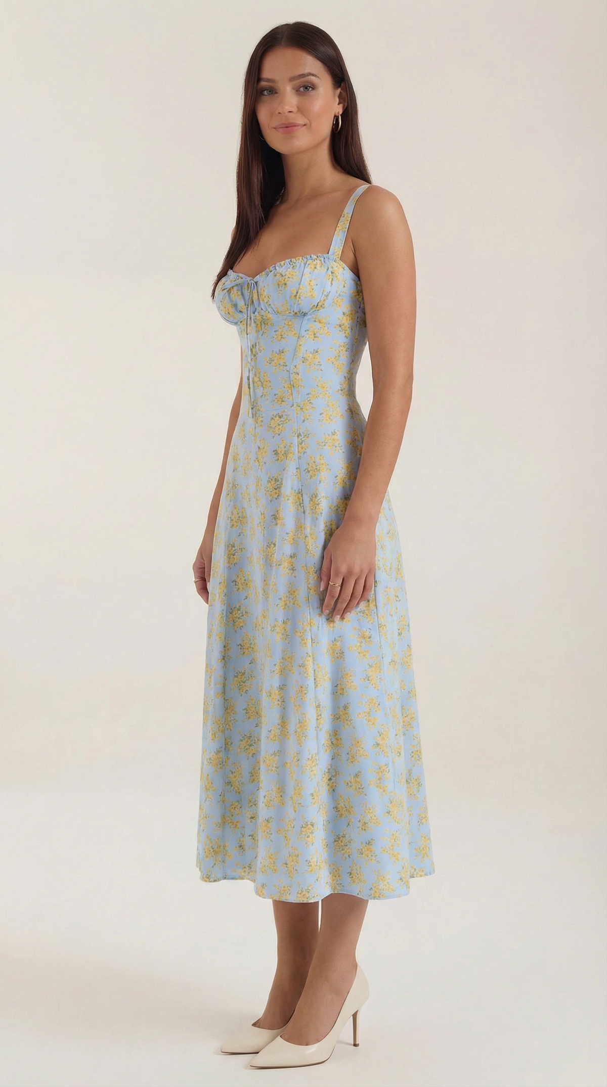 Summer Midi Dress for Women - Lightweight Cotton Fabric - Casual Everyday Wear - Available in Multiple Colors
