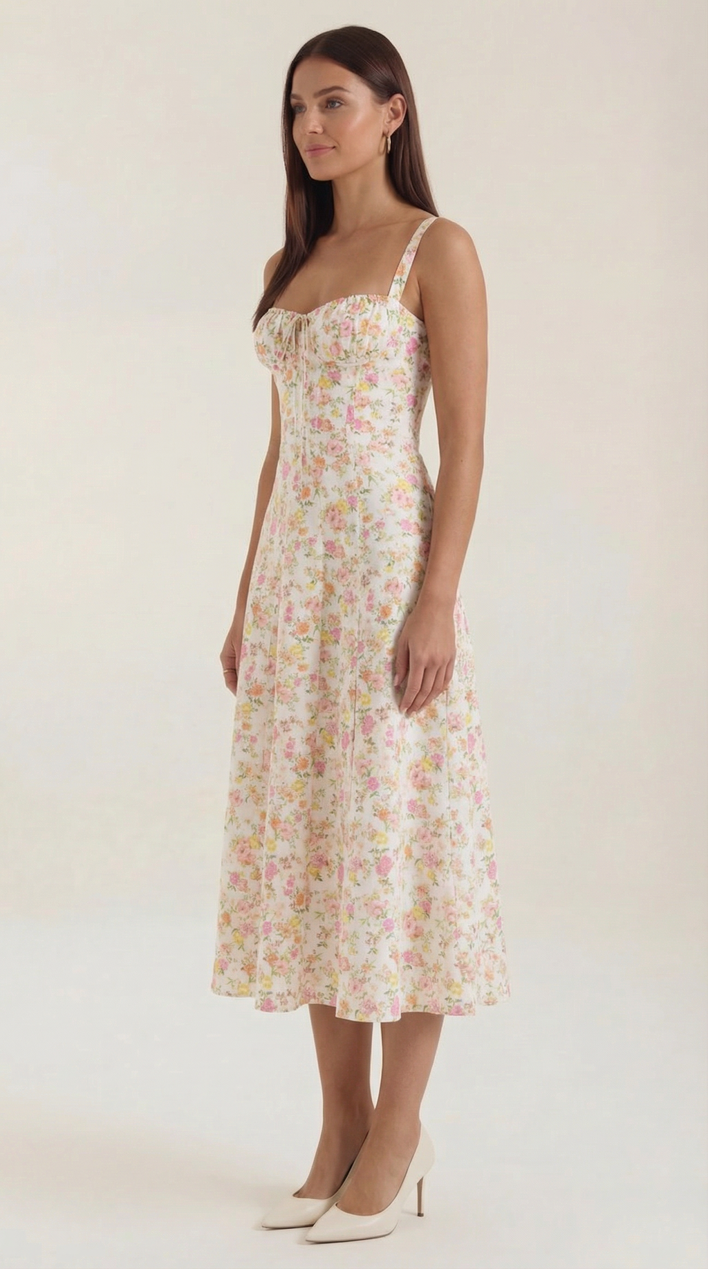 Summer Midi Dress for Women - Lightweight Cotton Fabric - Casual Everyday Wear - Available in Multiple Colors