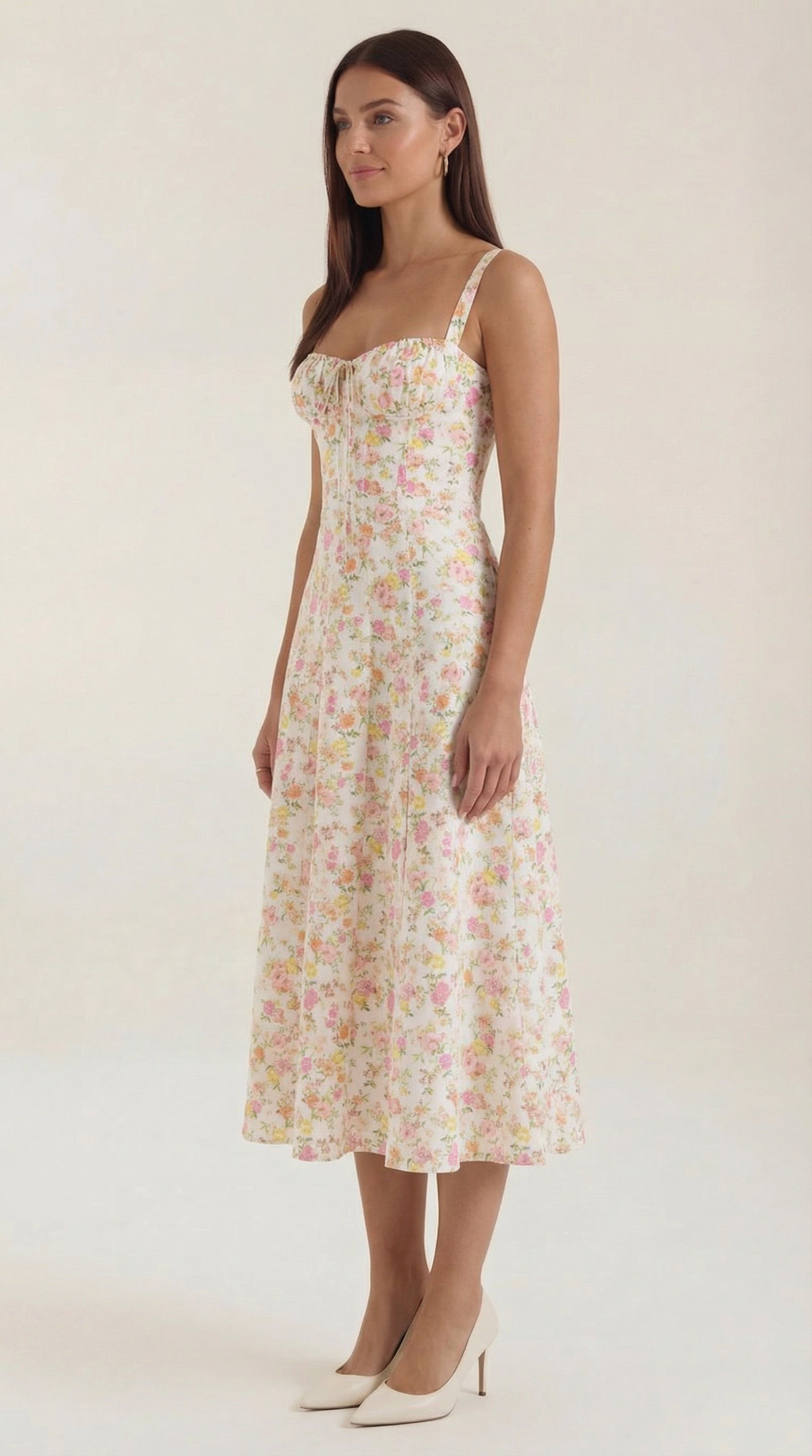 Summer Midi Dress for Women - Lightweight Cotton Fabric - Casual Everyday Wear - Available in Multiple Colors
