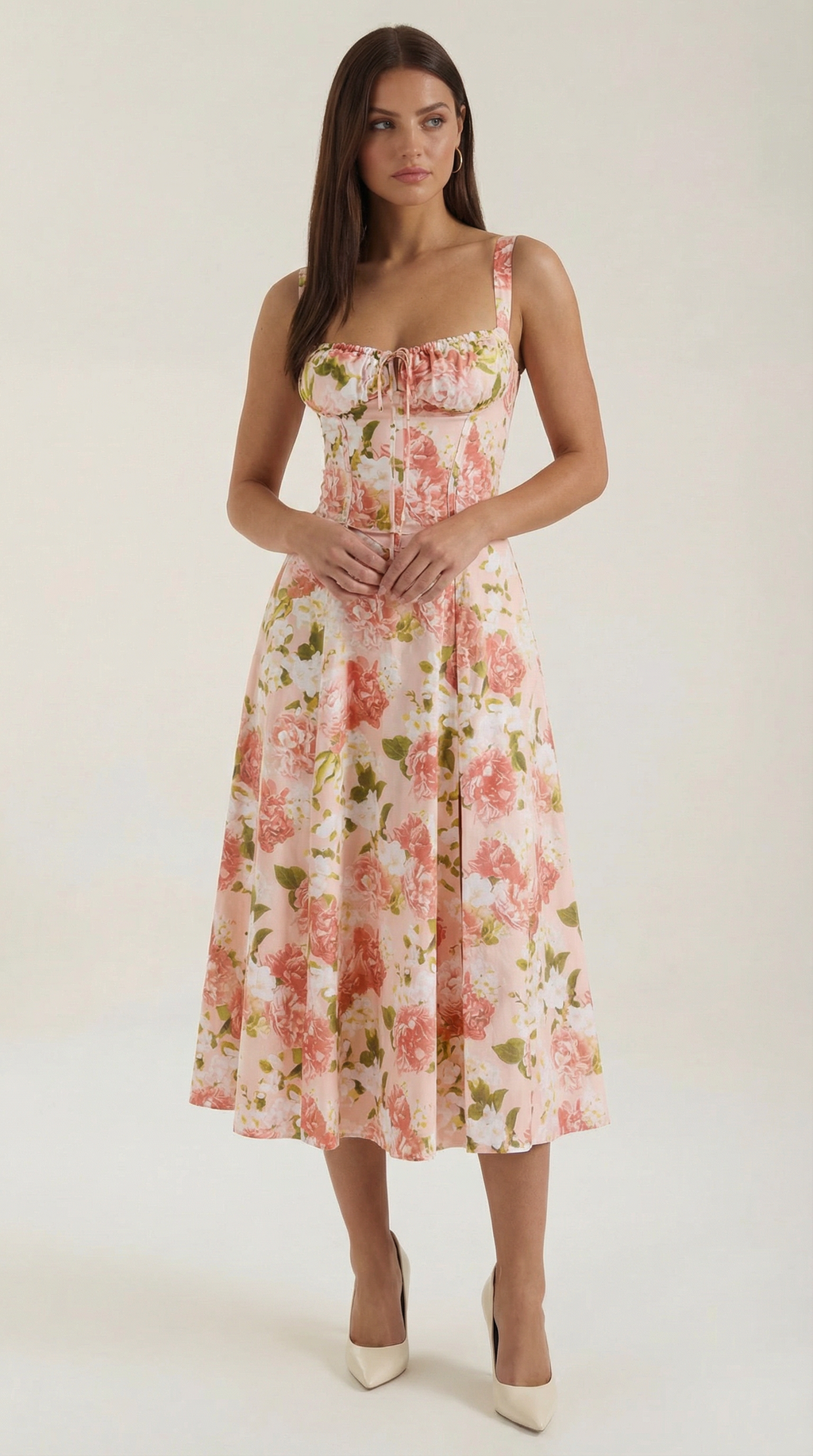 Summer Midi Dress for Women - Lightweight Cotton Fabric - Casual Everyday Wear - Available in Multiple Colors