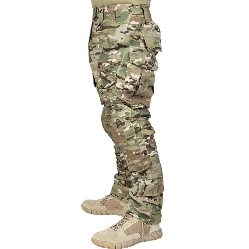 Tactical Cargo Trousers for Outdoor Activities - Durable Fabric, Multi-Pocket Design