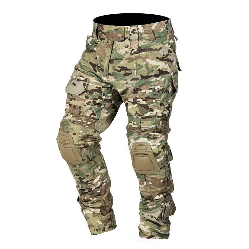 Tactical Cargo Trousers for Outdoor Activities - Durable Fabric, Multi-Pocket Design
