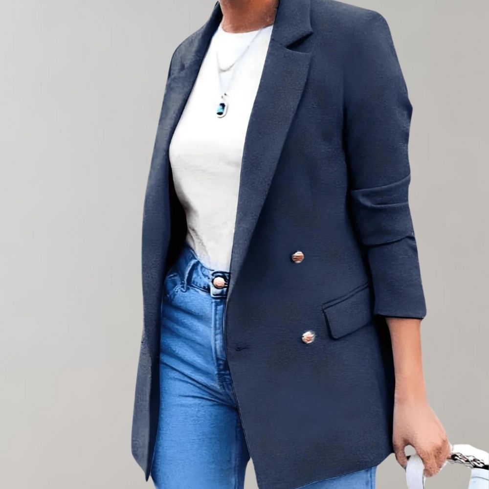 Women's Tailored Blazer - Lightweight Fabric - Elegant Fit - Office & Casual Wear