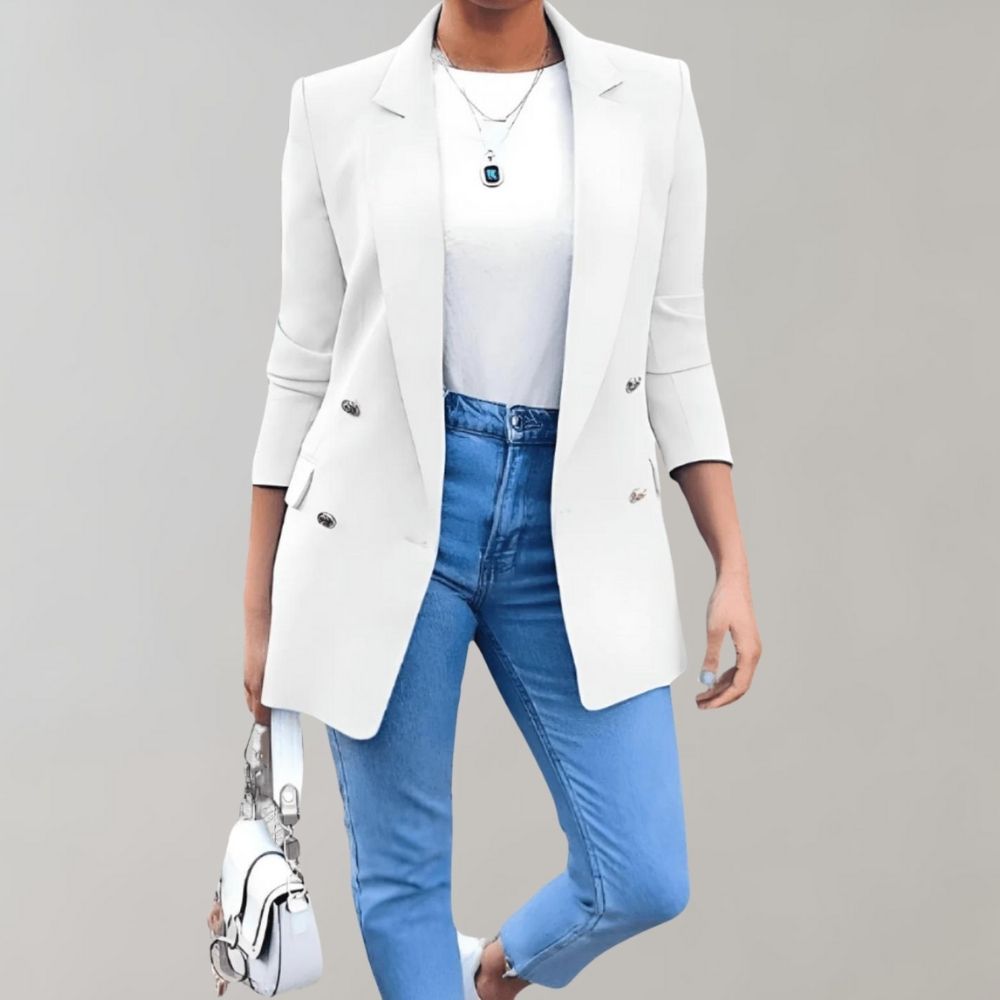 Women's Tailored Blazer - Lightweight Fabric - Elegant Fit - Office & Casual Wear