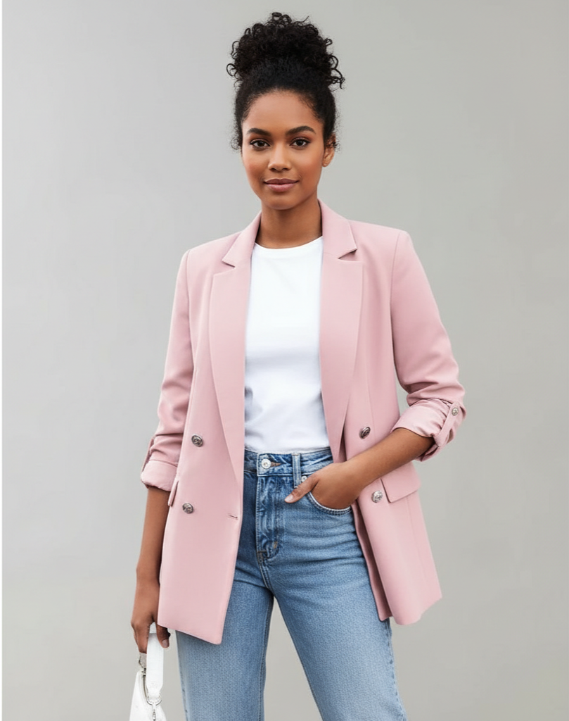 Tailored Women's Blazer - Elegant Fit - Versatile Casual & Business Wear - Lightweight Fabric - Available in Multiple Colors