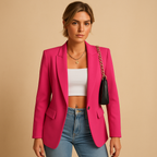 Tailored Women's Blazer in Premium Fabric - Classic Fit for Office and Casual Wear
