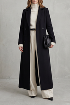 Women's Long Wool Coat – Custom-Fit, Stylish for Office, Casual Wear