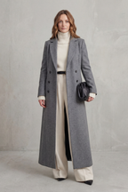 Women's Long Wool Coat – Custom-Fit, Stylish for Office, Casual Wear