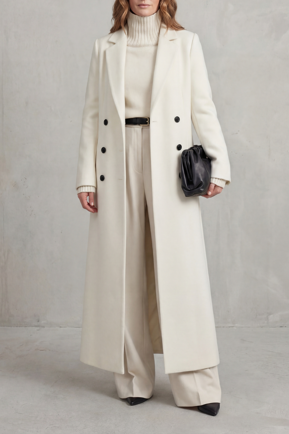 Women's Long Wool Coat – Custom-Fit, Stylish for Office, Casual Wear