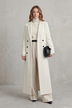 Women's Long Wool Coat – Custom-Fit, Stylish for Office, Casual Wear