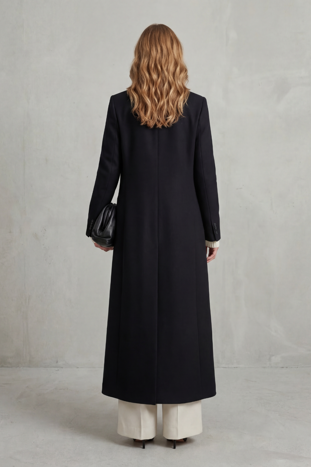 Women's Long Wool Coat – Custom-Fit, Stylish for Office, Casual Wear