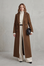 Women's Long Wool Coat – Custom-Fit, Stylish for Office, Casual Wear
