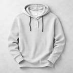 Waffle Knit Hoodie for Men - Cozy Casual Wear in Soft Cotton Blend