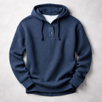 Waffle Knit Hoodie for Men - Cozy Casual Wear in Soft Cotton Blend