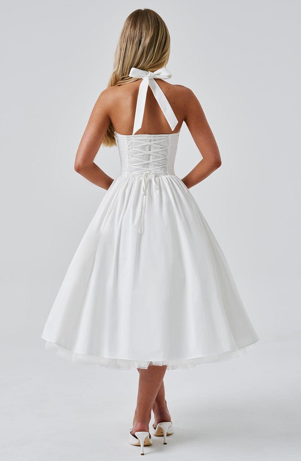Wedding Guest Midi Dress - Soft Fabric, Elegant Design for Formal Events